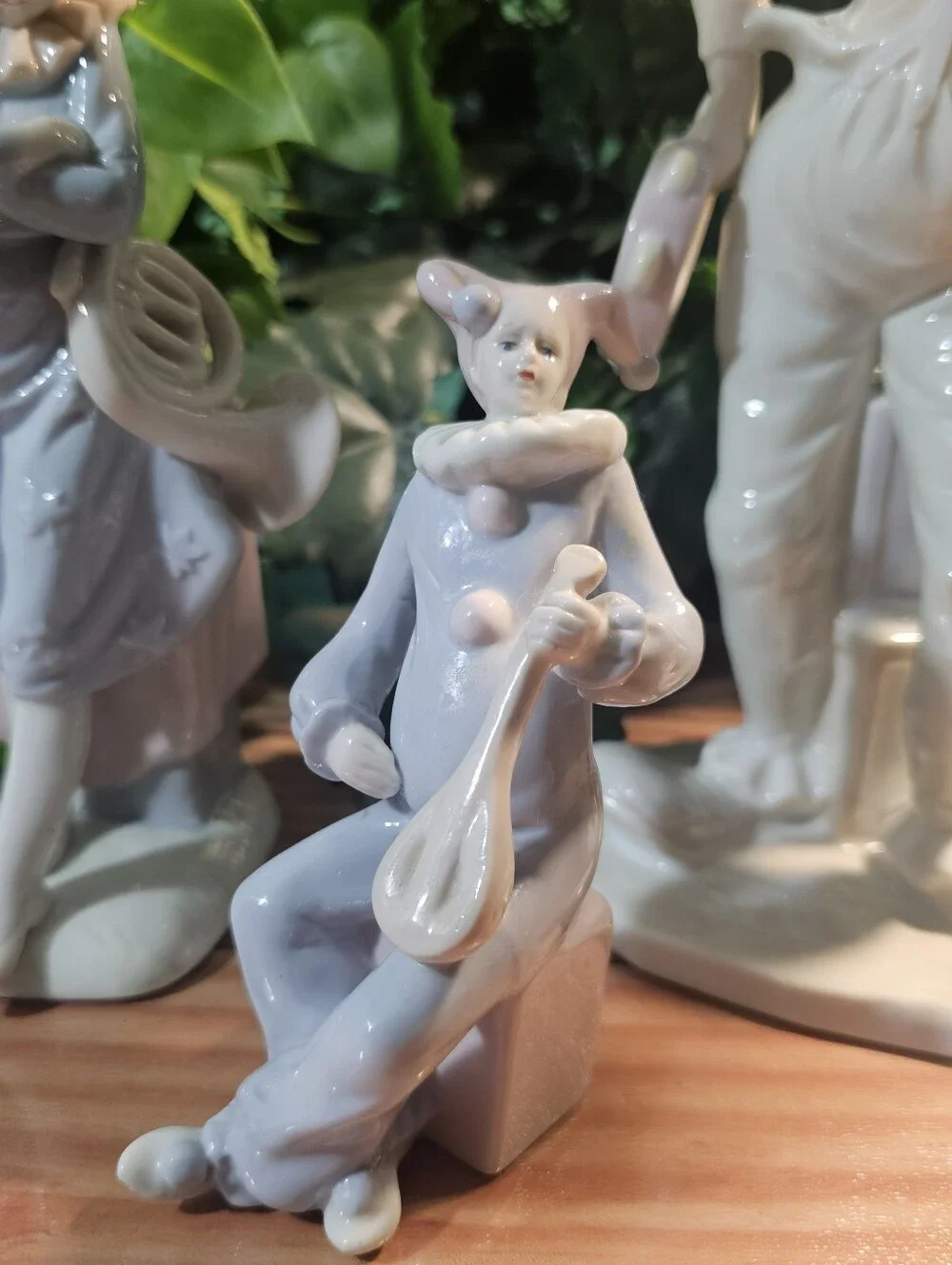 'Send in the Clowns' Porcelain Figurine Lot of 3 Pastel Circus Musicians 🎺🎭
